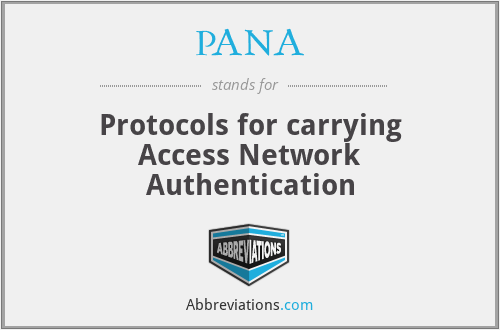 PANA - Protocols for carrying Access Network Authentication