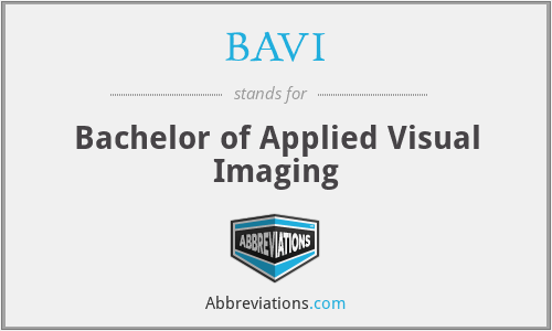 BAVI - Bachelor of Applied Visual Imaging