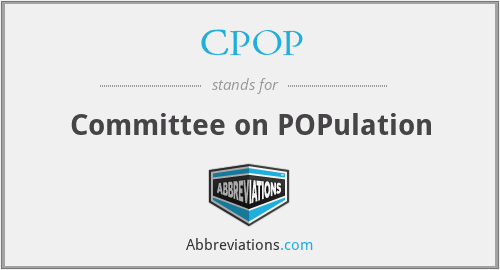 CPOP - Committee on POPulation