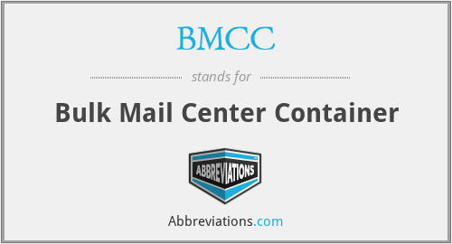 BMCC - Bulk Mail Center Container