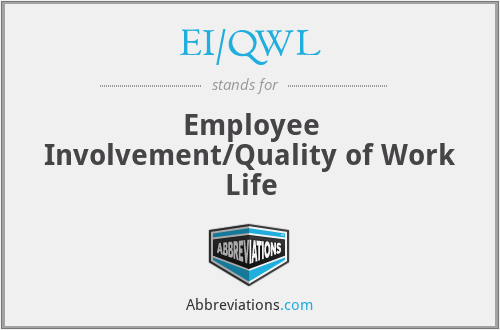 EI/QWL - Employee Involvement/Quality of Work Life