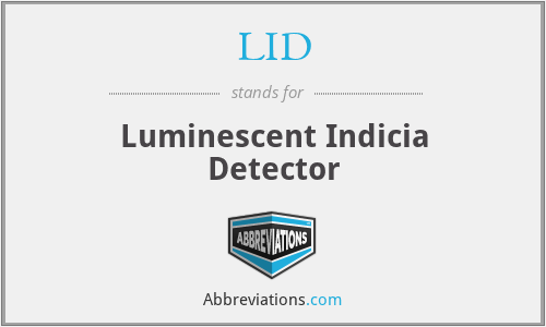 LID - Luminescent Indicia Detector