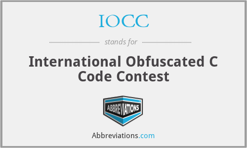 IOCC - International Obfuscated C Code Contest