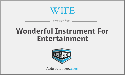 WIFE - Wonderful Instrument For Entertainment