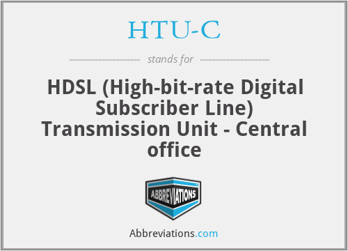 HTU-C - HDSL (High-bit-rate Digital Subscriber Line) Transmission Unit - Central office