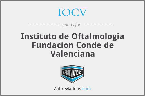 IOCV - Instituto de Oftalmologia Fundacion Conde de Valenciana