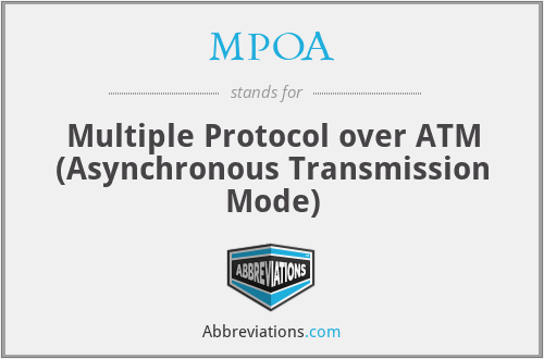 MPOA - Multiple Protocol over ATM (Asynchronous Transmission Mode)
