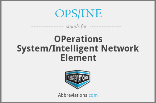 OPS/INE - OPerations System/Intelligent Network Element