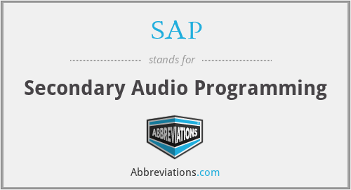 SAP - Secondary Audio Programming