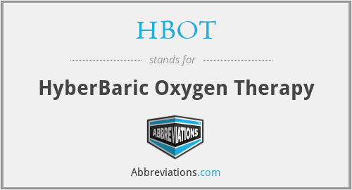 HBOT - HyberBaric Oxygen Therapy