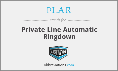 PLAR - Private Line Automatic Ringdown