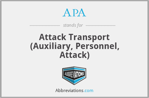 APA - Attack Transport (Auxiliary, Personnel, Attack)