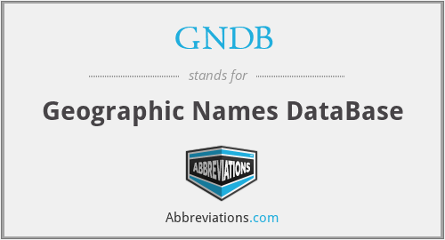 GNDB - Geographic Names DataBase