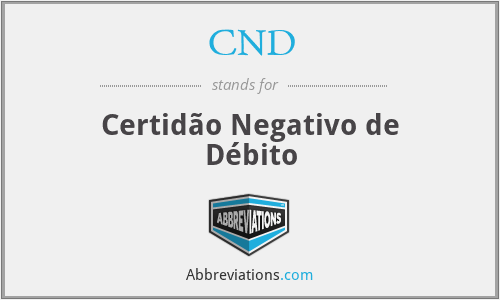 CND - Certidão Negativo de Débito
