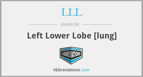 LLL - Left Lower Lobe [lung]
