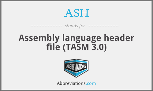ASH - Assembly language header file (TASM 3.0)