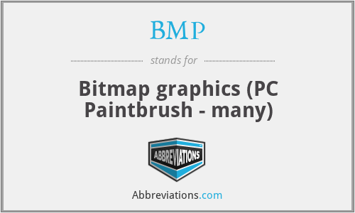 BMP - Bitmap graphics (PC Paintbrush - many)