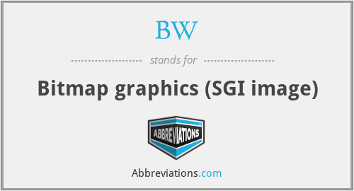 BW - Bitmap graphics (SGI image)