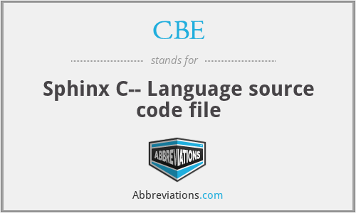 CBE - Sphinx C-- Language source code file