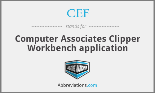 CEF - Computer Associates Clipper Workbench application