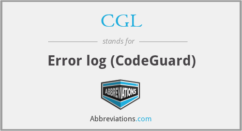 CGL - Error log (CodeGuard)