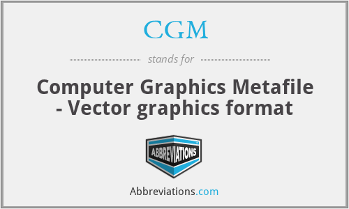 CGM - Computer Graphics Metafile - Vector graphics format
