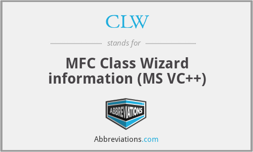 CLW - MFC Class Wizard information (MS VC++)