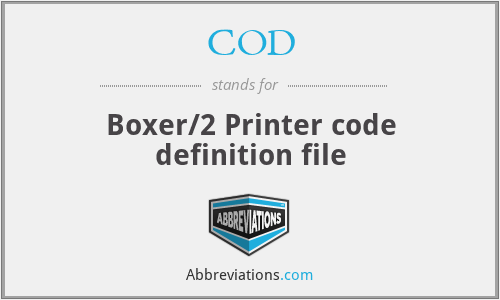 COD - Boxer/2 Printer code definition file