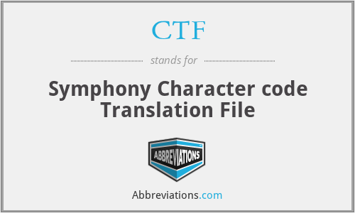 CTF - Symphony Character code Translation File