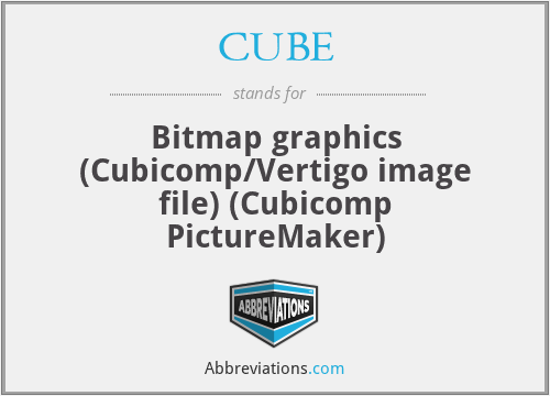 CUBE - Bitmap graphics (Cubicomp/Vertigo image file) (Cubicomp PictureMaker)