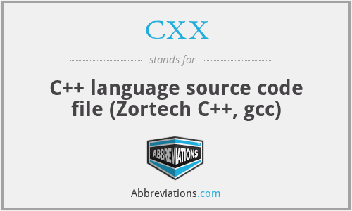 CXX - C++ language source code file (Zortech C++, gcc)