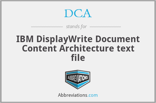 DCA - IBM DisplayWrite Document Content Architecture text file