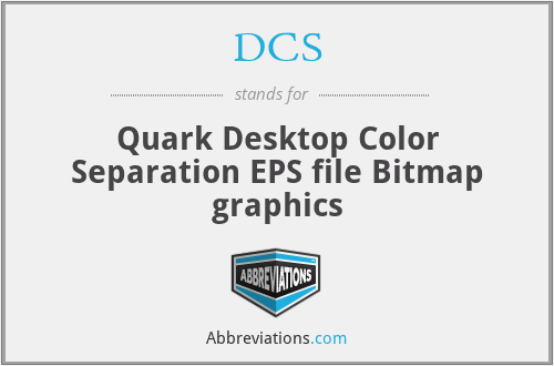 DCS - Quark Desktop Color Separation EPS file Bitmap graphics