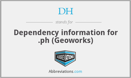 DH - Dependency information for .ph (Geoworks)