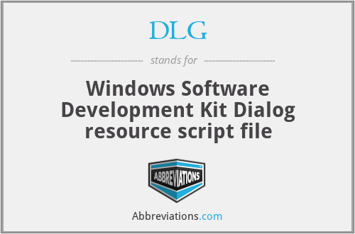 DLG - Windows Software Development Kit Dialog resource script file
