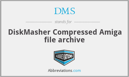 DMS - DiskMasher Compressed Amiga file archive