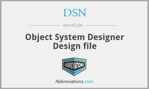 DSN - Object System Designer Design file