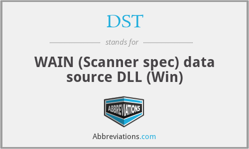 DST - WAIN (Scanner spec) data source DLL (Win)