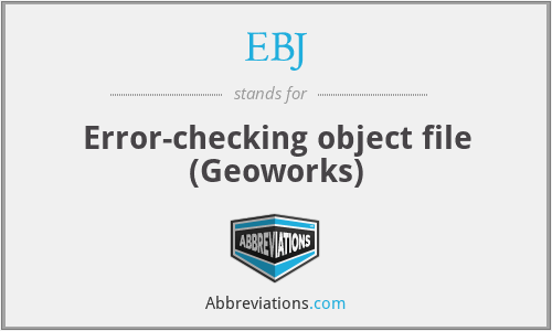 EBJ - Error-checking object file (Geoworks)