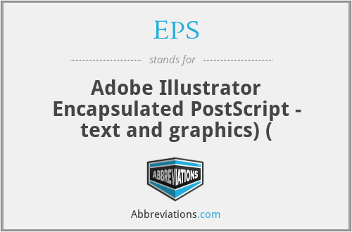 EPS - Adobe Illustrator Encapsulated PostScript - text and graphics) (