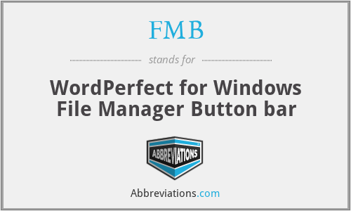 FMB - WordPerfect for Windows File Manager Button bar