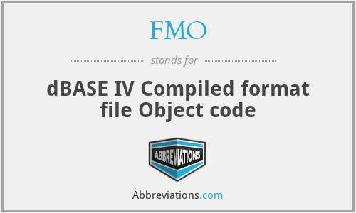 FMO - dBASE IV Compiled format file Object code