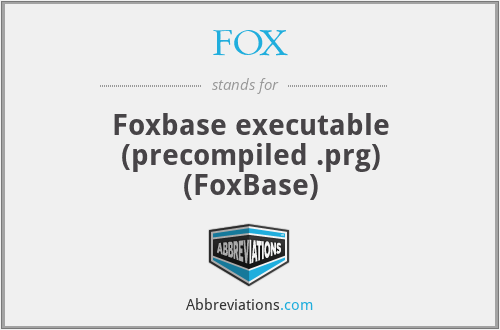 FOX - Foxbase executable (precompiled .prg) (FoxBase)
