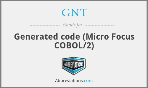 GNT - Generated code (Micro Focus COBOL/2)