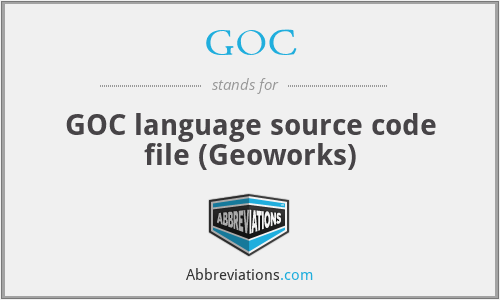 GOC - GOC language source code file (Geoworks)
