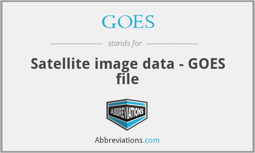 GOES - Satellite image data - GOES file
