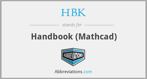 HBK - Handbook (Mathcad)