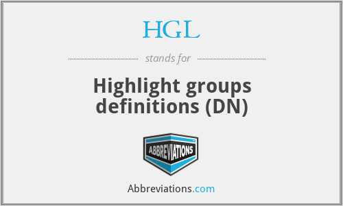 HGL - Highlight groups definitions (DN)