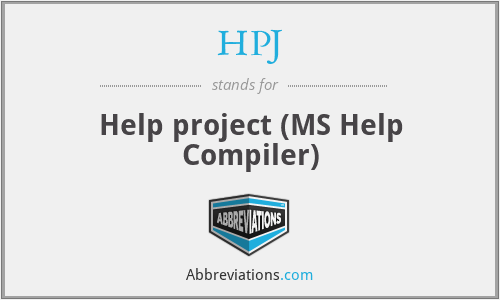 HPJ - Help project (MS Help Compiler)