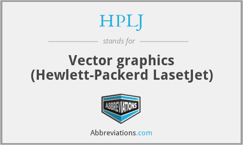 HPLJ - Vector graphics (Hewlett-Packerd LasetJet)